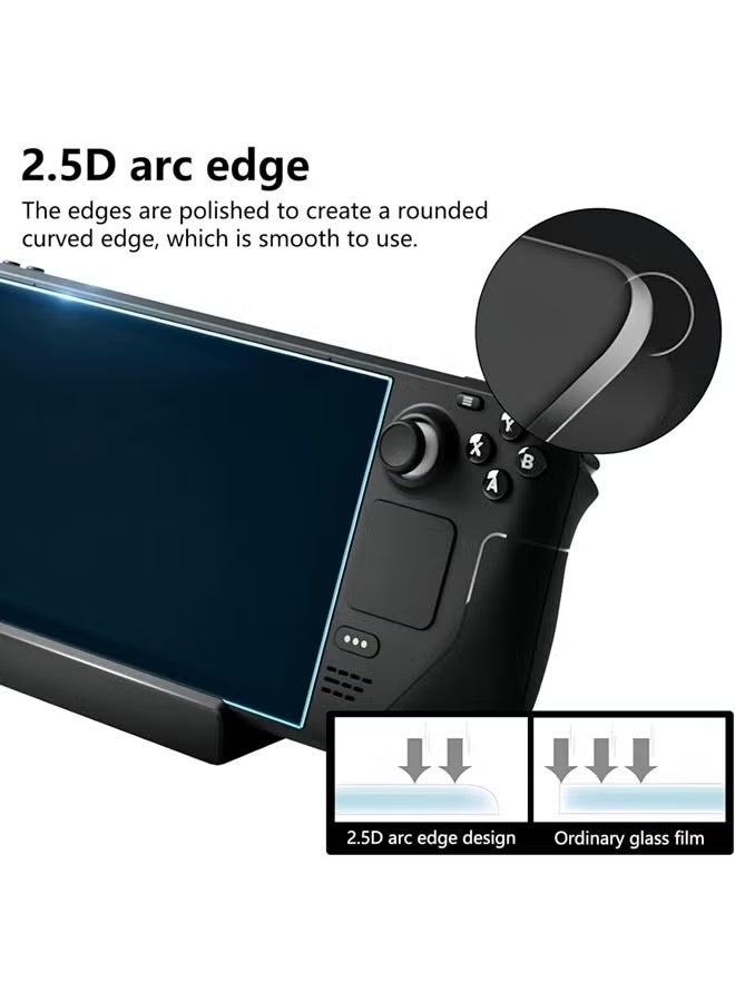 2 Pack Screen Protector for Steam Deck OLED, Tempered Glass Compatible with Steam Deck OLED 7.4-inch 2023 - Image 3
