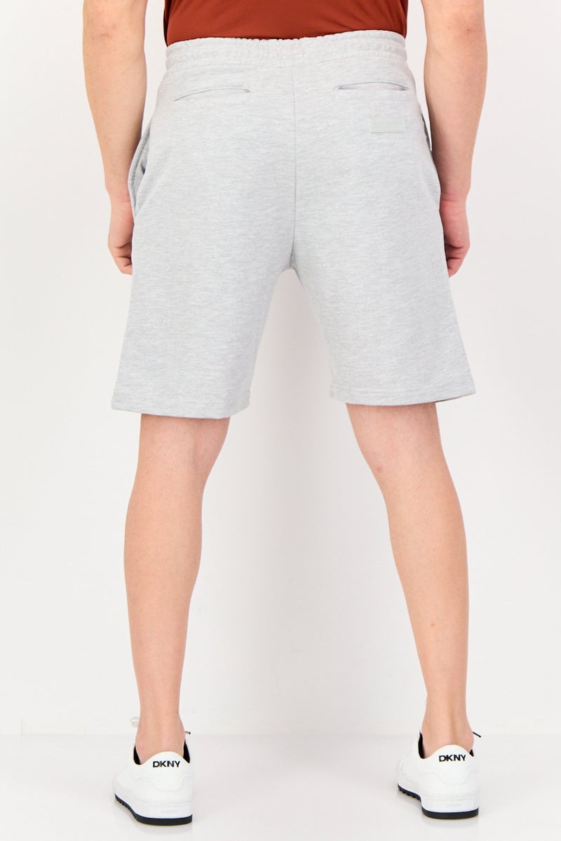 Blank Essentials Men Brand Logo Basic Shorts, Grey - Image 3
