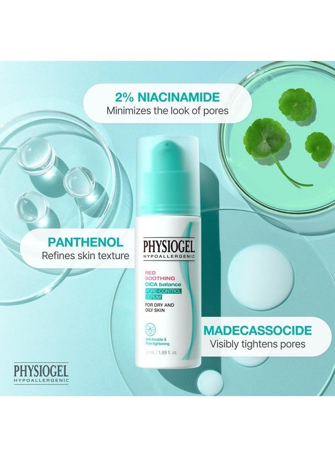 Physiogel Physiogel Red Soothing CICA Balance Pore-Control Serum, Niacinamide Facial Exfoliant for Blackheads, Pore Minimizer Serum for Face, Korean skin care, 1.69 fl.oz - Image 2
