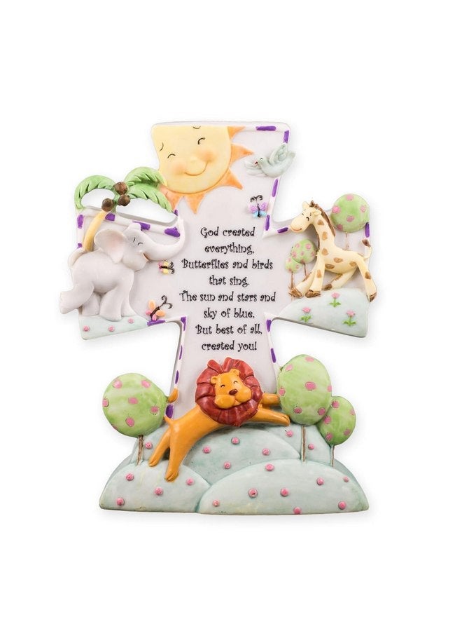 Roman Giftware Inc., Children's Gifts, New Baby, 6.5" H Night Light GOD Created,Religious, Inspirational, Durable (6x5x2) - Image 1
