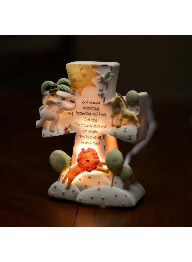 Roman Giftware Inc., Children's Gifts, New Baby, 6.5" H Night Light GOD Created,Religious, Inspirational, Durable (6x5x2) - Image 4