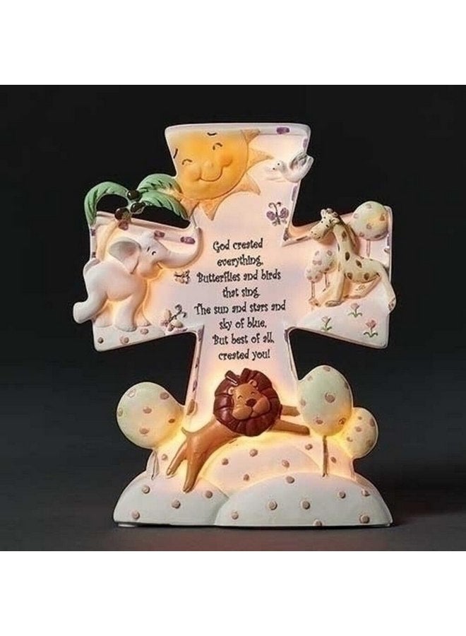 Roman Giftware Inc., Children's Gifts, New Baby, 6.5" H Night Light GOD Created,Religious, Inspirational, Durable (6x5x2) - Image 3