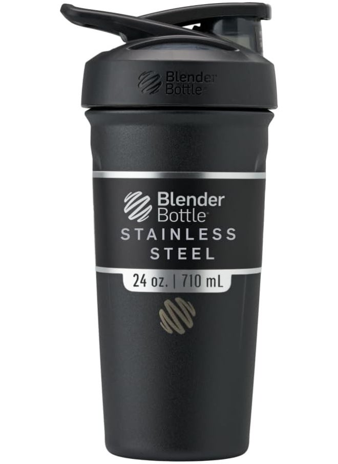 BlenderBottle - Blender Bottle Strada Insulated Shaker with Locking Lid, 24-Ounce, Black - Image 1