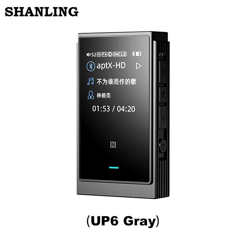 Shanling UP6 Portable Headphone Power Amp DAC Decoder, Bluetooth 5.2, Hifi Hi-Res Audio, Dual Es9069q, Gray - Image 1