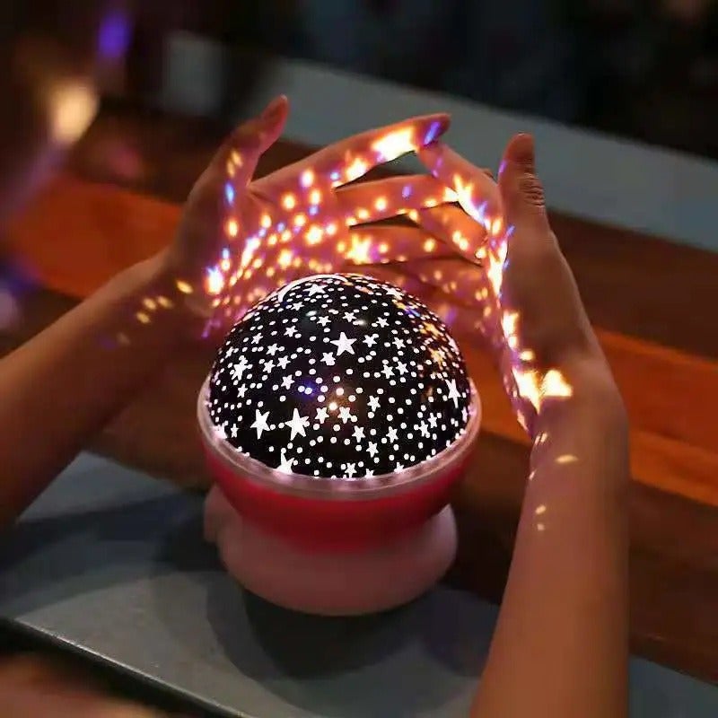 Teng Lang Rotating Starry Sky Projection Christmas Gift Night Light Star LED Light Moon Star Night Light - Image 2