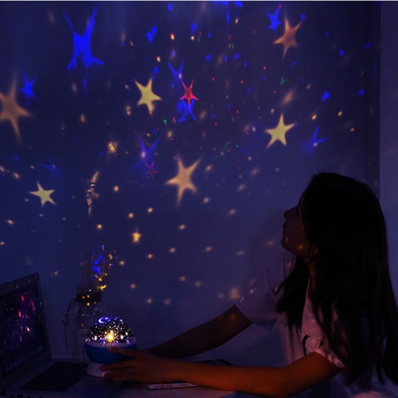 Teng Lang Rotating Starry Sky Projection Christmas Gift Night Light Star LED Light Moon Star Night Light - Image 4