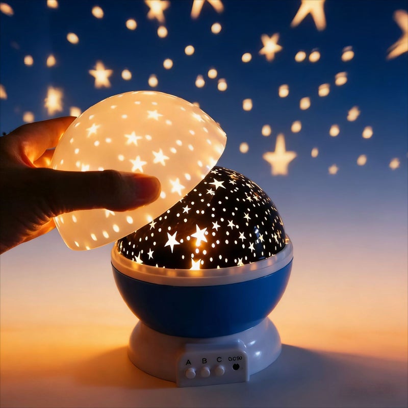 Teng Lang Rotating Starry Sky Projection Christmas Gift Night Light Star LED Light Moon Star Night Light - Image 1