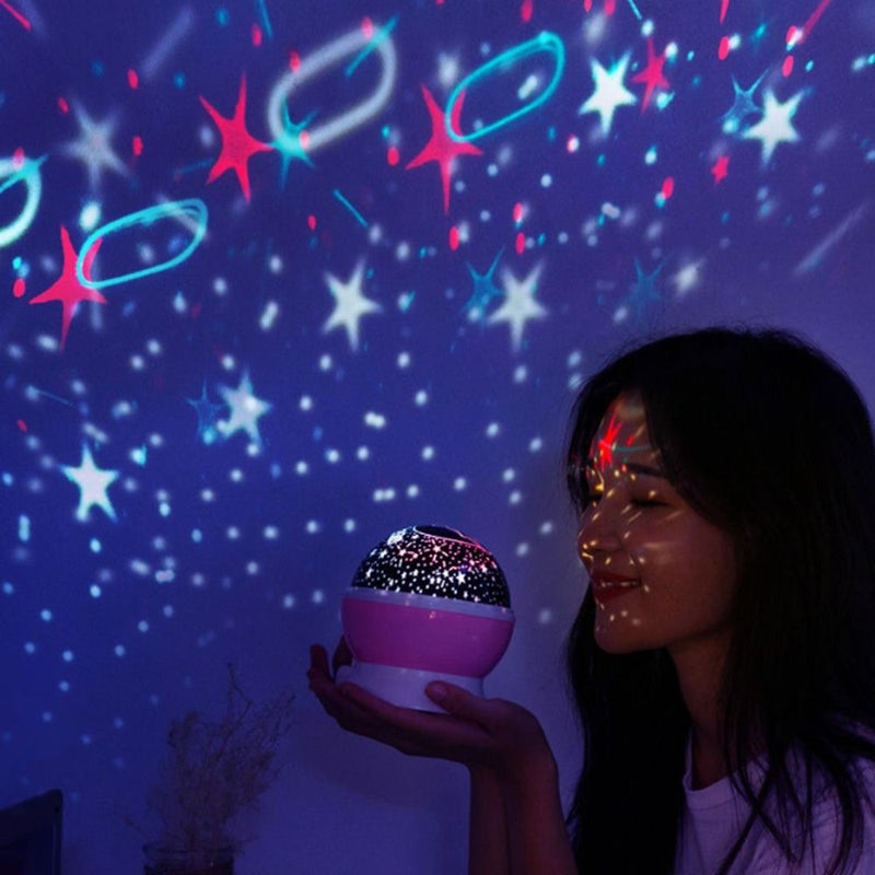Teng Lang Rotating Starry Sky Projection Christmas Gift Night Light Star LED Light Moon Star Night Light - Image 5