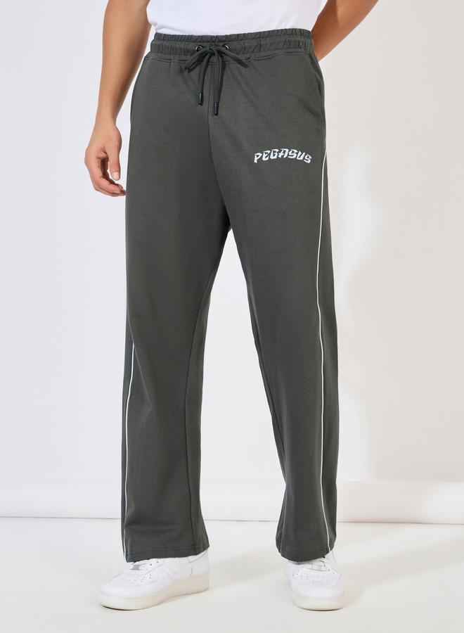 Styli Piping Detail Oversized Open Hem Joggers  - Image 1