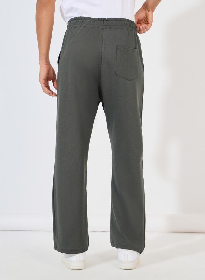 Styli Piping Detail Oversized Open Hem Joggers  - Image 4