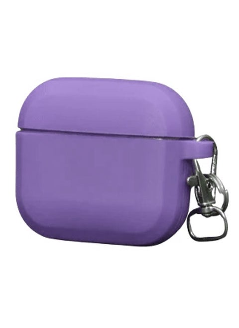 Silicon Case for Oraimo 3C, AirPods Cover Protective Case with Hook Headphones Silicon Case (LED Visible) (Supports Wireless Charging) for Oraimo 3c - Purple