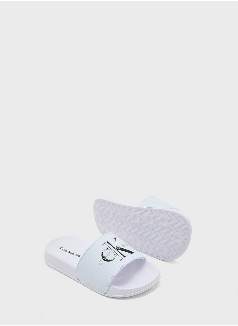 Calvin Klein Jeans - Kids Logo Slides - Image 1