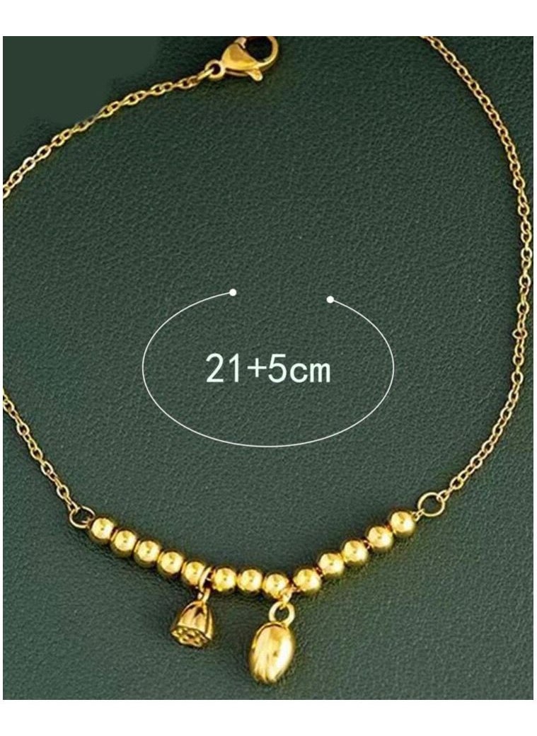 NOON'S UP - 18k Gold Plated Anklet For Women - Image 1