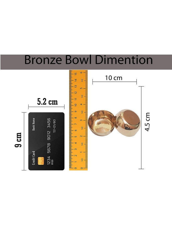 Pure Source India Handmade Bronze Kansa Bowl, 225 ml (4 Inch, 1 Pcs) - Image 3