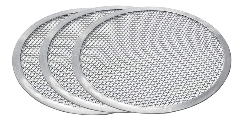 Olrada Aluminum Pizza Screen Mesh Oven Baking Tray Round Plates Silver,9-inch 3Pc Set - Image 4