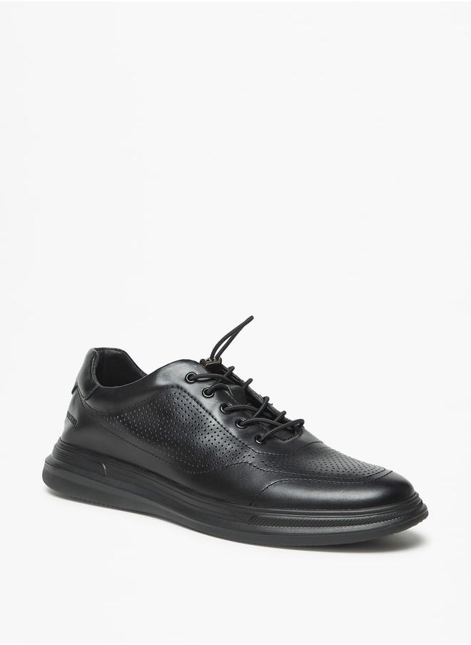 DUCHINI Men's Lace-Up Low Ankle Sneakers  - Image 1