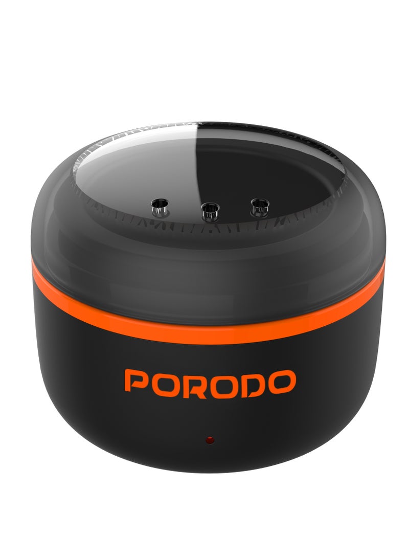 porodo Wax Warming Hair Removal Kit for Eyebrow Nose Mustache Ears / Double Pot Nostril Wax Heater/ Mini Wax Warmer /  13min Quick Wax Melt / Automatic Heating - Black  - Image 1