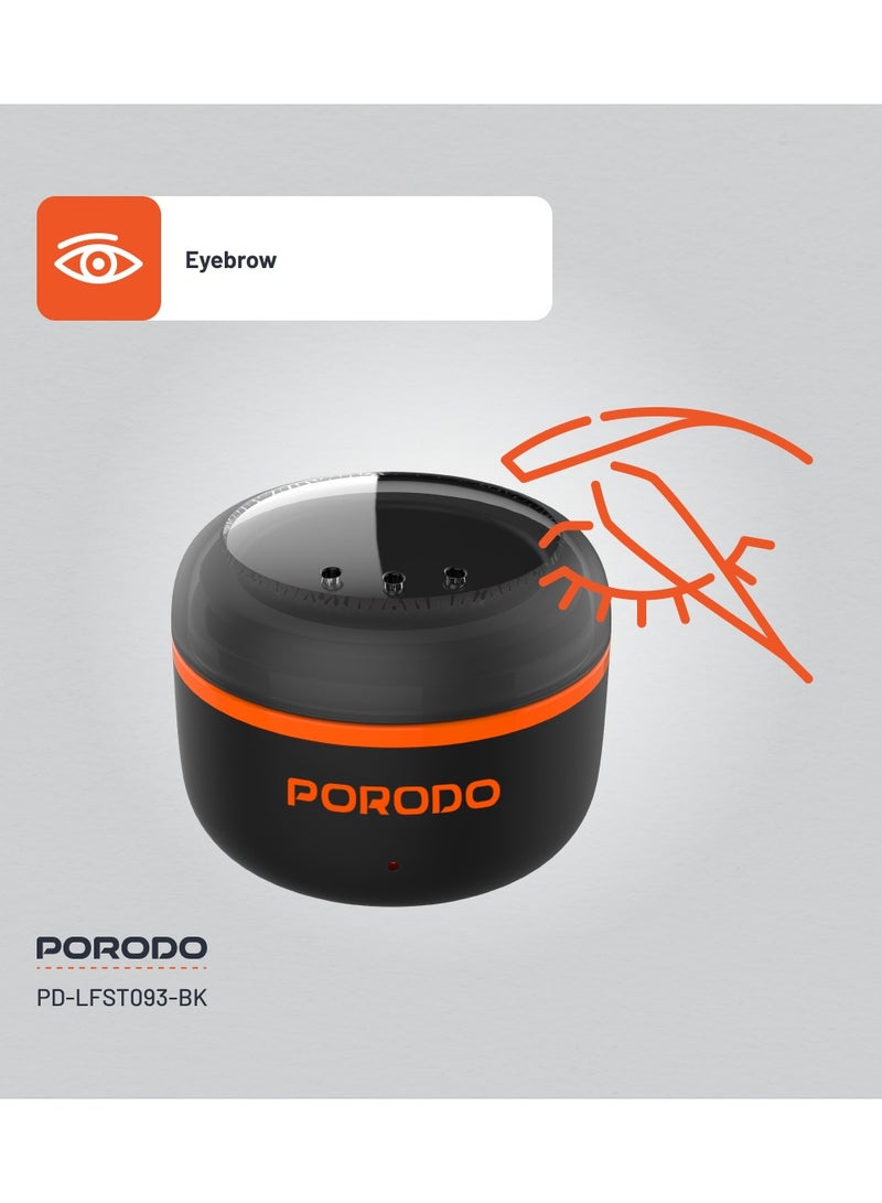 porodo Wax Warming Hair Removal Kit for Eyebrow Nose Mustache Ears / Double Pot Nostril Wax Heater/ Mini Wax Warmer /  13min Quick Wax Melt / Automatic Heating - Black  - Image 5