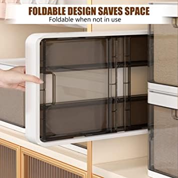 Kitwe Kitwe Wardrobe Clothes Organizer for Jeans Stackable Foldable Closet Drawer Organizer Storage Box Bin for Sweater Bra Underwear Tshirts Socks with Cover and Handle 2 - Image 5