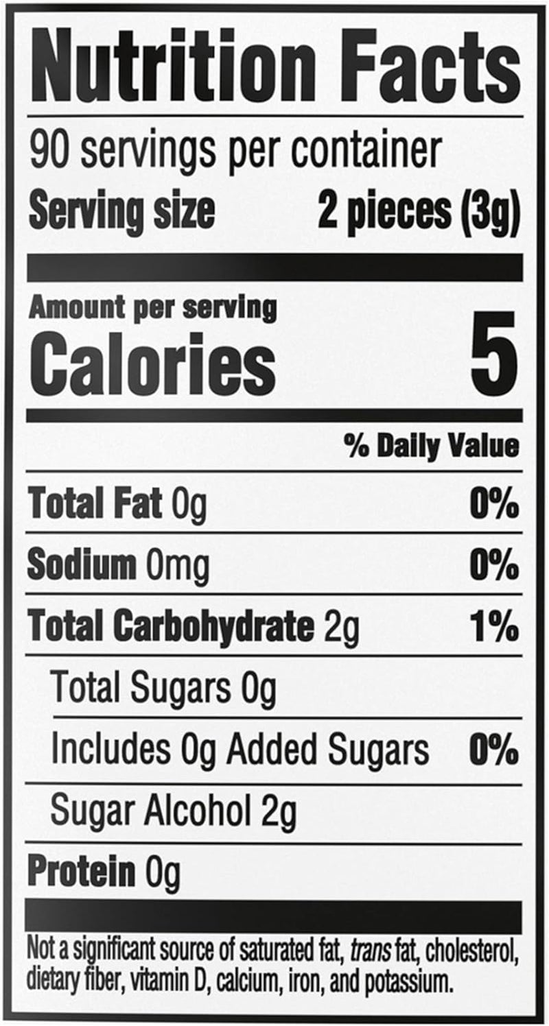 Trident White Peppermint Sugar Free Gum - 180 Pieces - Image 2