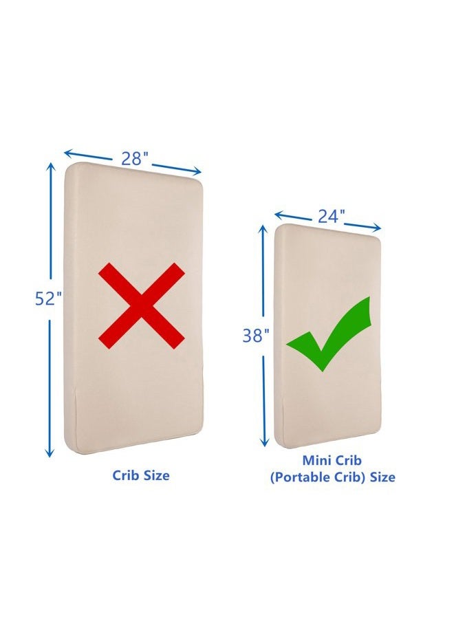 American Baby Company 2 Pack Fitted Mini Crib Sheet 24" x 38", Soft Breathable Neutral 100% Cotton Jersey Portable Sheet, Gray, for Boys and Girls, Fits Most Pack N Play Mattresses  - Image 2
