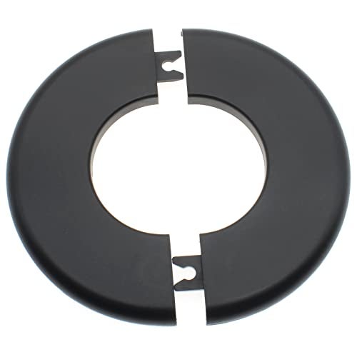 LBTODH 4 Pcs 2.0 Inch Wall Split Flange ABS Round Escutcheon Plate Wall-Mounted Self-Adhesive Water Pipe Cover for Water Pipe Faucet Decoration Accessories, Black - Image 2