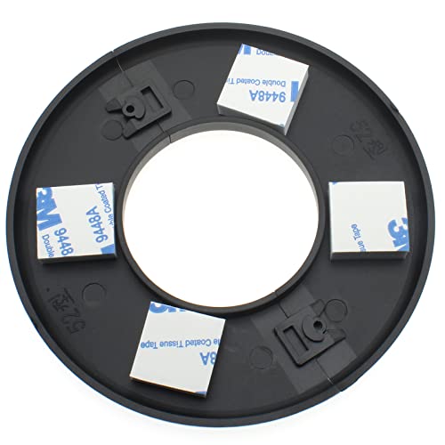 LBTODH 4 Pcs 2.0 Inch Wall Split Flange ABS Round Escutcheon Plate Wall-Mounted Self-Adhesive Water Pipe Cover for Water Pipe Faucet Decoration Accessories, Black - Image 5