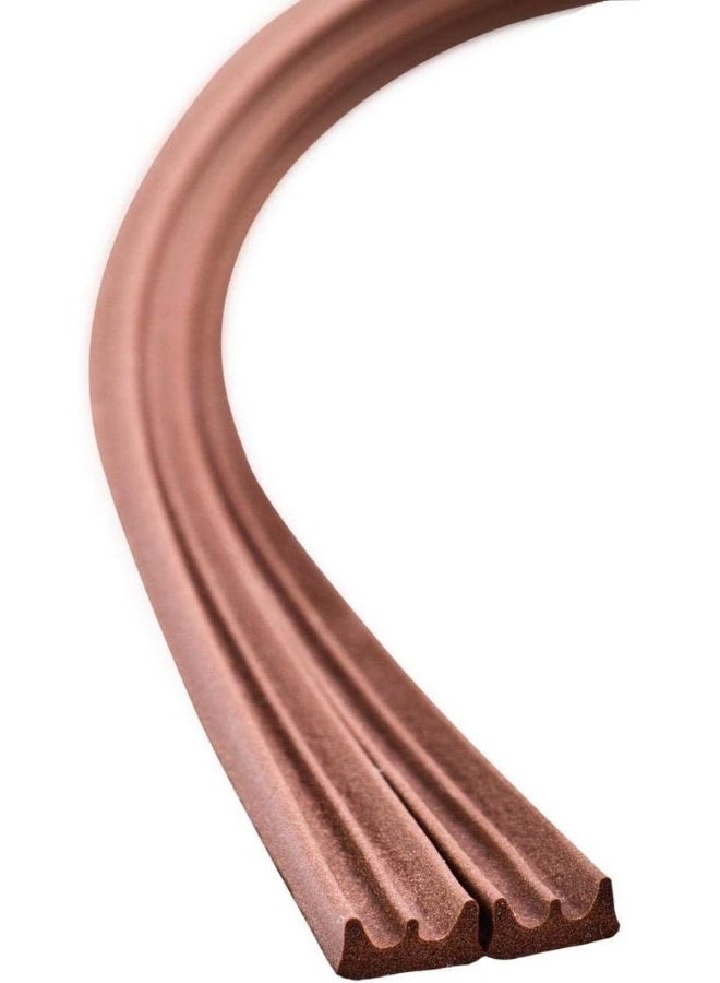 Beorol شريط لاصق ذاتي لإغلاق النوافذ والأبواب بني على شكل حرف E 6م EPDM - Image 2