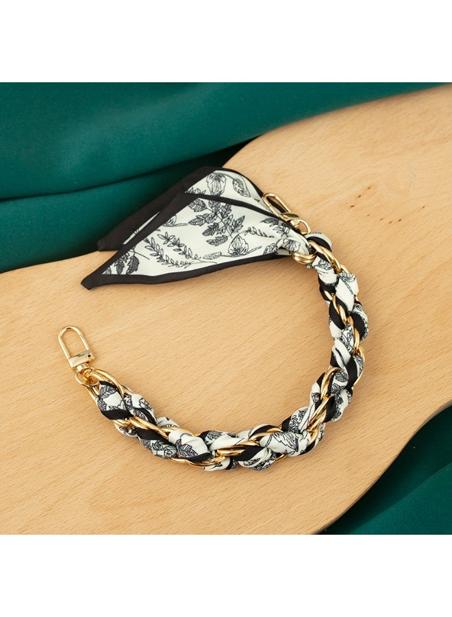 NIBEMINENT Beaded Phone Lanyard, Anti Lost Removable Wrist Strap, Scarf With A Cord Bracelet Pendant, Phone Keychain Lanyard, White