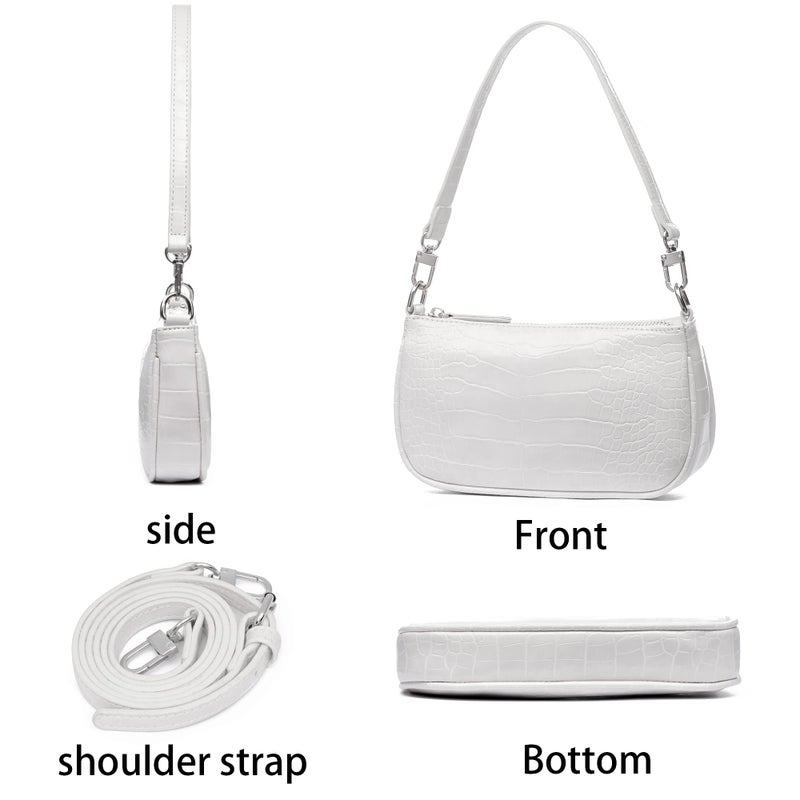 lapsting Shoulder Bag for Women Small Y2K Bags Clutch 90S Purse Crossbody Purses White Trendy Fashion Mini - Image 4