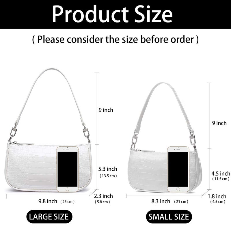lapsting Shoulder Bag for Women Small Y2K Bags Clutch 90S Purse Crossbody Purses White Trendy Fashion Mini - Image 3