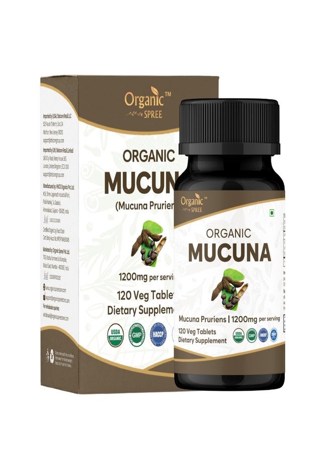 ORGANIC SPREE Mucuna 120 Tablets – USDA Organic Mucuna Pruriens - Organic and Natural 120tab - Image 1
