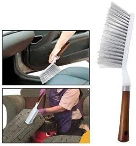 Sakoraware Plastic Brush with Long and Hard Bristles for Home Cleaning Floor, Tiles, Carpet, Bed, Mattress, Window, Bathroom, Car Seat, Curtain, Mats, Upholstery, 1 pc - Image 2