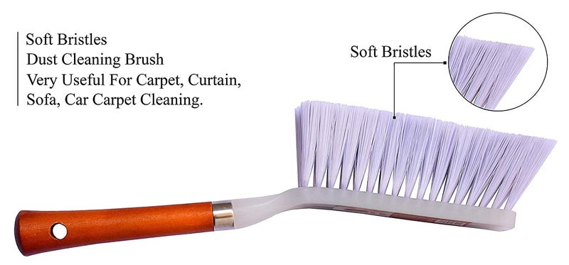 Sakoraware Plastic Brush with Long and Hard Bristles for Home Cleaning Floor, Tiles, Carpet, Bed, Mattress, Window, Bathroom, Car Seat, Curtain, Mats, Upholstery, 1 pc - Image 4