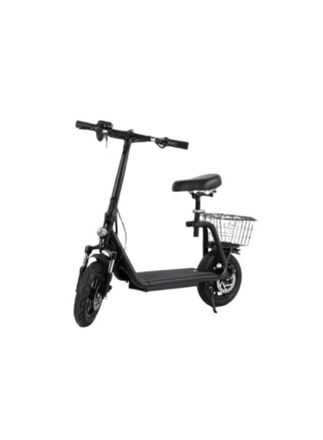 Egg Electric scooter | Adult electric scooter with seat | Foldable electric scooter | 48V voltage | Front and rear lights | Equipped with a rear storage basket | 500 watts | 11,000 amperes | Speed up to 50 kilometers | includes a horn and 3 speed gears. - Image 4