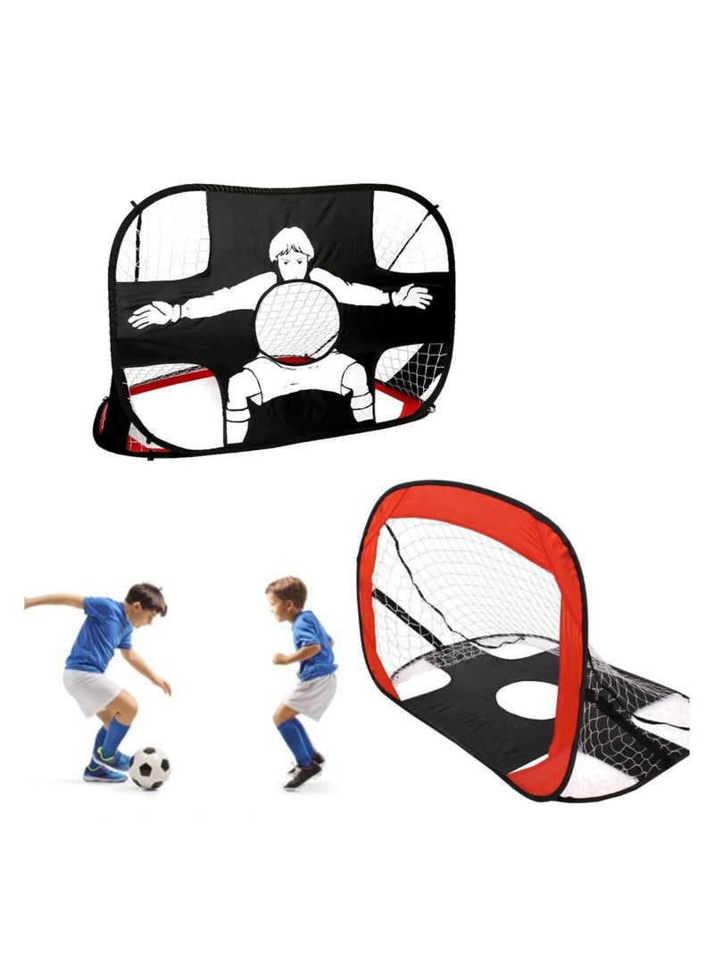 THUNDER Soccer Skills Trainer - Foldable Goal Post & Target Practice Net - Ideal for Soccer Training  - Image 1