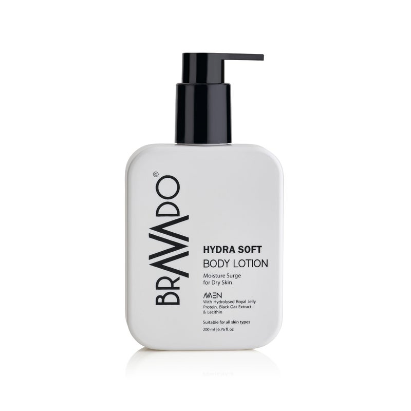BRAVADO Hydra Soft Body Lotion with SPF | Deep Moisturizing & Nourishing | Soothing, anti-aging, & Anti Irritant Skin | Repair Rough, Dry Skin | Body Cream, Moisturizing Cream, Jelly Protein | 200ml - Image 1
