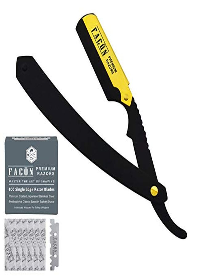 FACON Lades + Facón Professional Premium Straight Edge Barber Razor - Salon Quality Cut Throat Shavette - Image 1