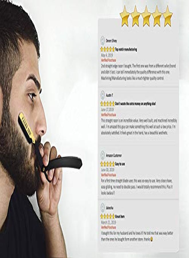 FACON Lades + Facón Professional Premium Straight Edge Barber Razor - Salon Quality Cut Throat Shavette - Image 5