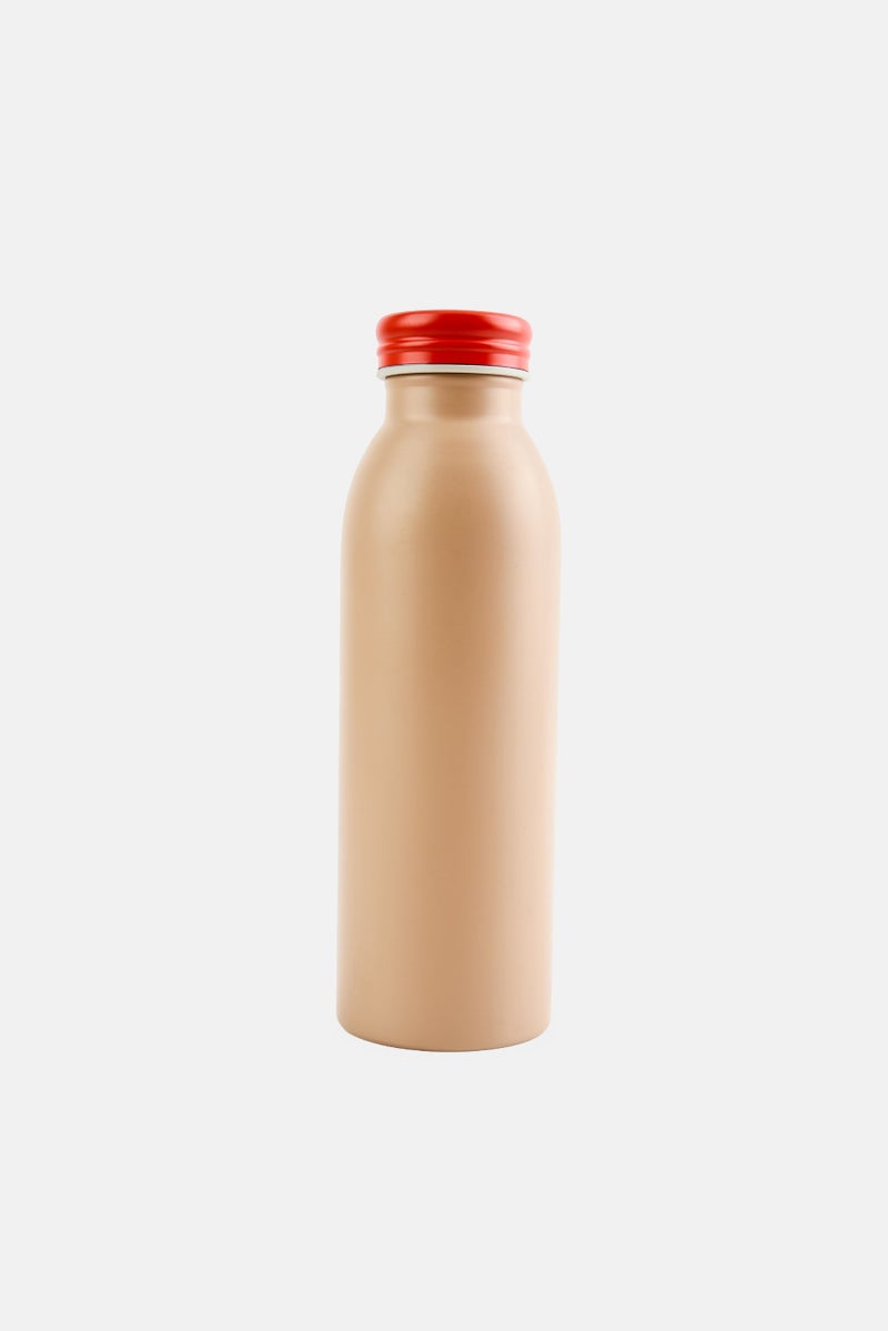 Muy Mucho Stainless Steel Double Wall Water Bottle 500 ml, Light Brown  - Image 1