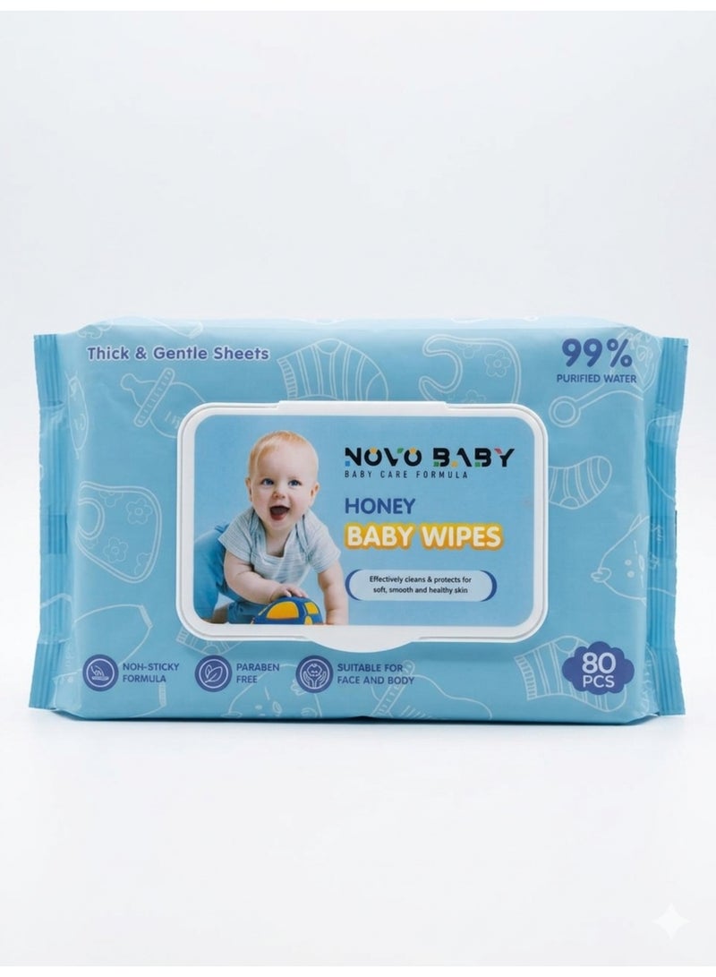 novo baby honey baby wipes 80pcs