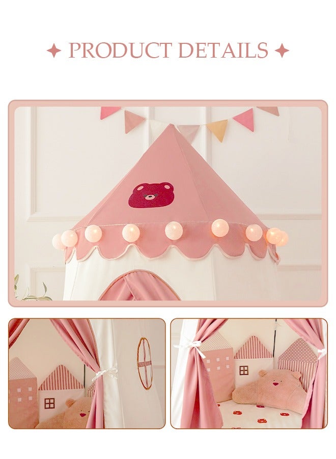 DUNISO Kids Play Tent,tent game houses, princess castle tents, baby playhouses,Indoor and outdoor portable tents, easy Installation, suitable for children aged 4 to 6，110*110*150cm - Image 3