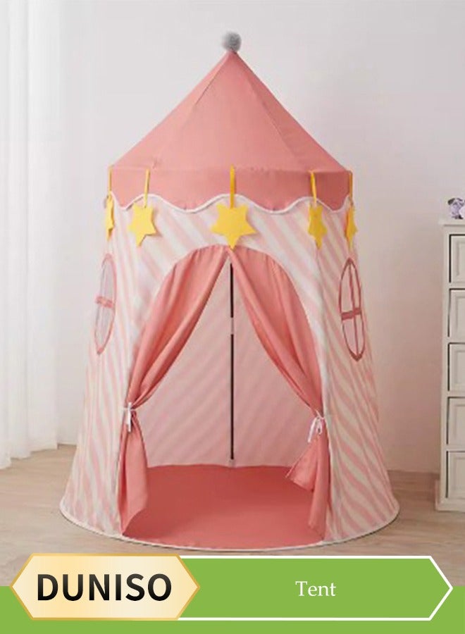 DUNISO Kids Play Tent,tent game houses, princess castle tents, baby playhouses,Indoor and outdoor portable tents, easy Installation, suitable for children aged 4 to 6，110*110*150cm - Image 1