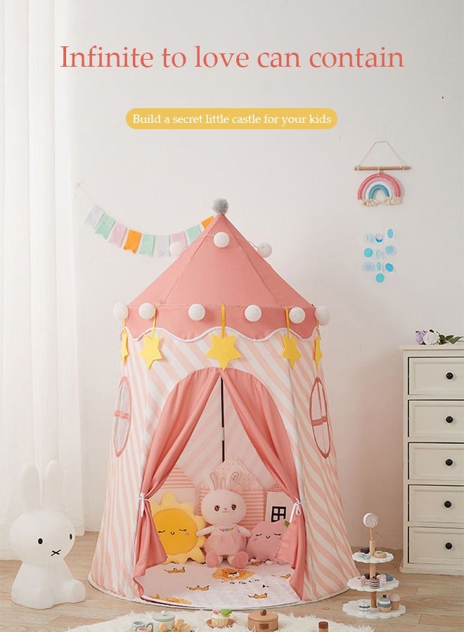 DUNISO Kids Play Tent,tent game houses, princess castle tents, baby playhouses,Indoor and outdoor portable tents, easy Installation, suitable for children aged 4 to 6，110*110*150cm - Image 2