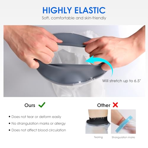 COMFYTHERA Waterproof Cast Cover for Shower Ankle Wound Protector Bath Adult Watertight Cast Bag Showering for Surgery Foot, Ankle, Burns Reusable (A-Foot) - Image 5