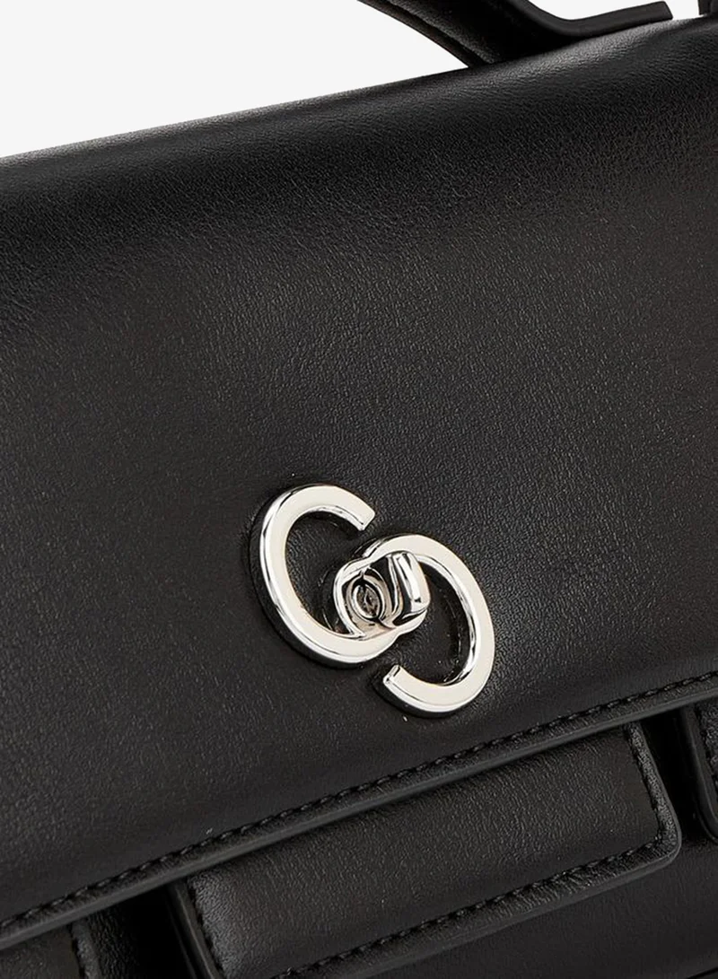 Celeste BLACK Solid Crossbody Bag With Strap Handle for Women | Best Price UAE