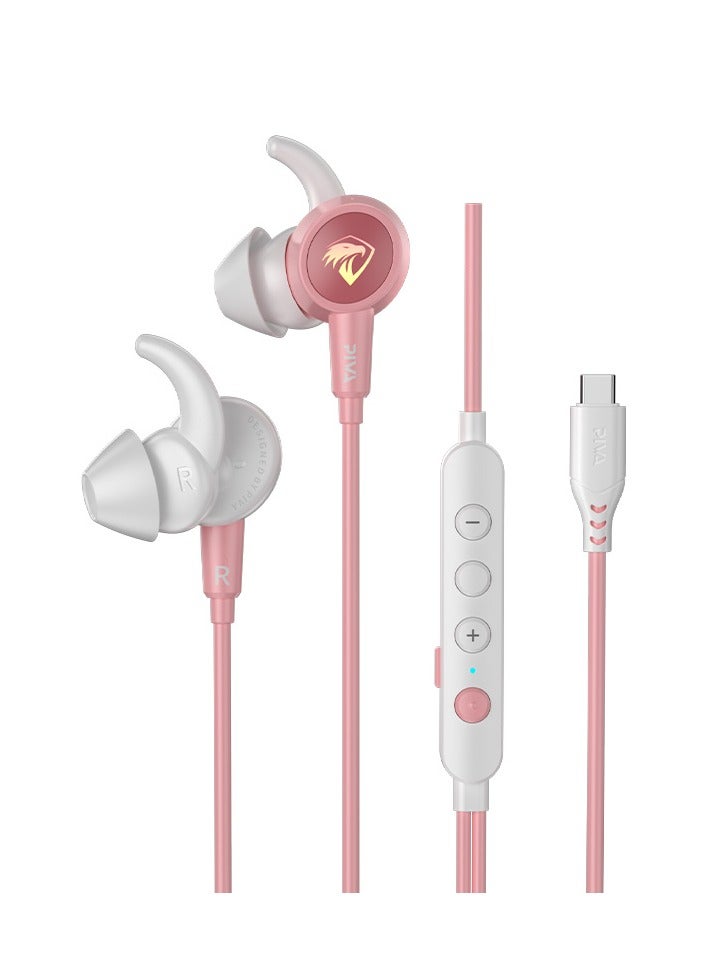 PIVA S6C-P Wired Surround Gaming Headset Built-in Sound Card RGB Lighting for Fun During Use and Multi-directional Microphone Comfortable for Ears and Skin with Type-C Cable for Android Mobiles, iPhone 15, iPhone 16 and iPad with Type-C Cable - Image 1