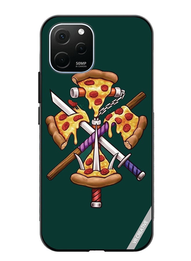 VR CREATIVE Protective Case Cover For Huawei Enjoy 50z Pizza Sword Design Multicolour - Image 1