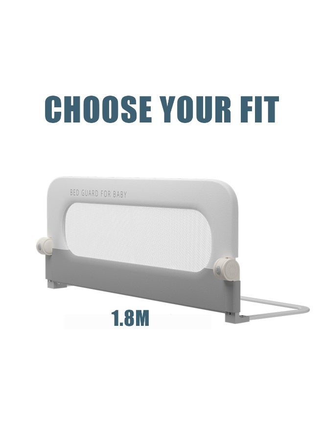 ميشيدا حاجب سرير للأطفال الصغار، ارتفاع قابل للتعديل يصل إلى 71 بوصة، سياج سرير قابل للطي ومحمول للأطفال الرضع والأطفال الصغار، حواجز أسرّة الأطفال الصغار متوافقة مع أسرة الأطفال، والأسرة الفردية، والمتعددة، والمزدوجة، والملكة، والملك. - Image 4