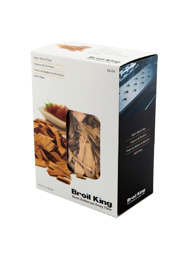 Broil King Premium Quality BBQ Apple Wood Chips for Barbeque Brown 1.13 kg 63220  - Image 1